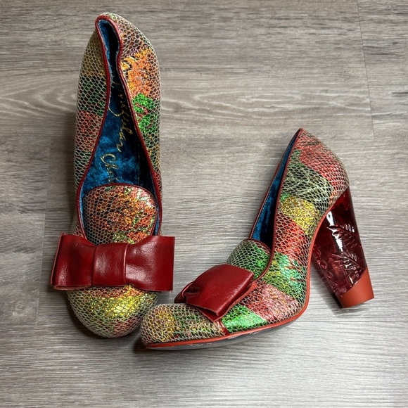 Irregular Choice Shoes - Irregular Choice Colorful Metallic Bow-Accent Pumps